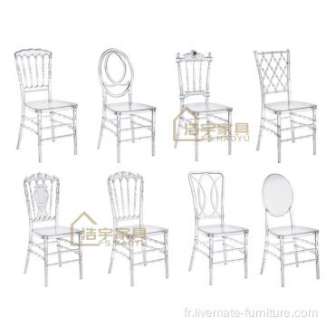 Crystal Crystal Tiffany Chair de mariage Chaises et tables de mariage